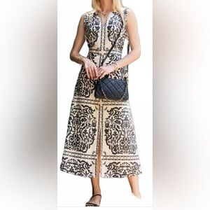 Spartina 449 Black and Cream Patterned Fabric